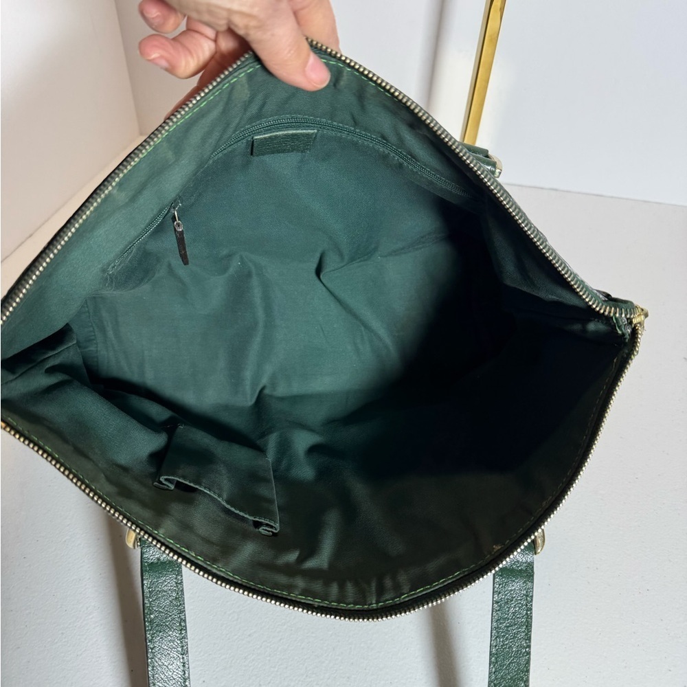 Gucci Brown and Green GG Monogram Tote - Picture 12 of 16